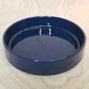 Vintage Copco Denmark Navy Blue Enameled Cast Iron Ashtray Round